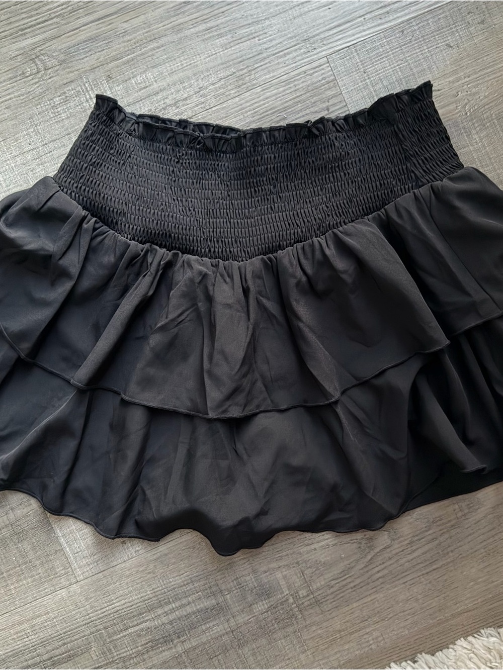 Cider Women's Black Tiered Ruffle Skirt